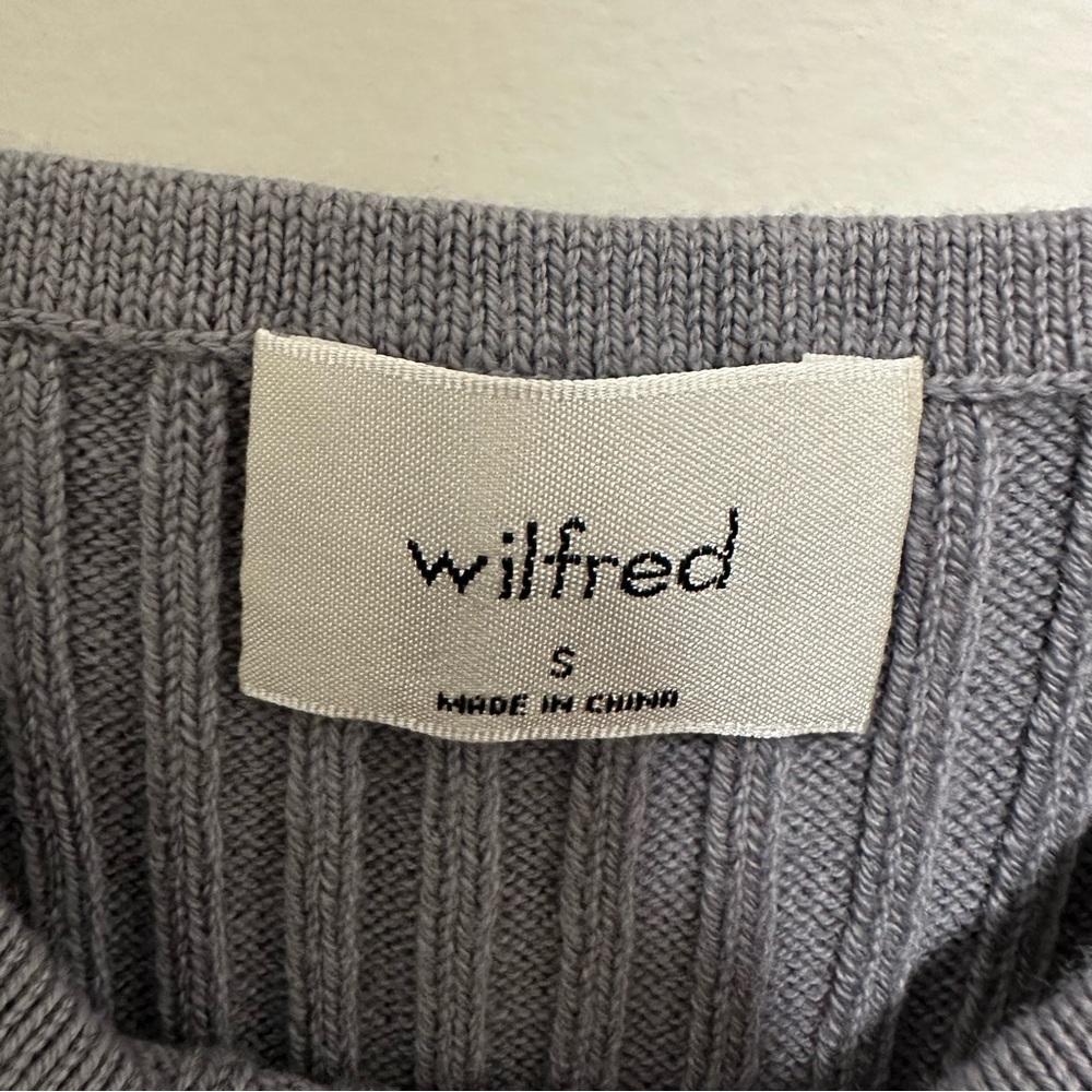 Wilfred Gray Ribbed Knit Top - Picture 3 of 5
